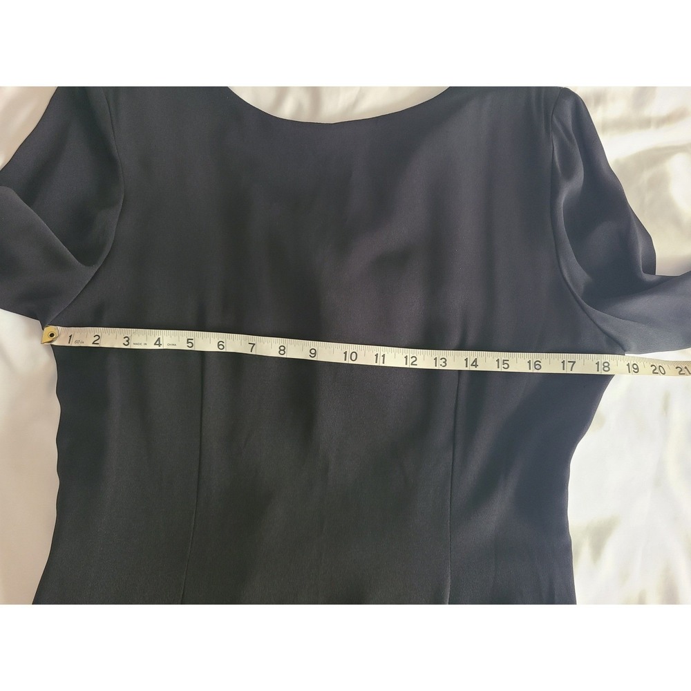 Vintage Talbots Steven Stolman Black Twist Back Cutout Sheath Dress Size 12 - Picture 8 of 16